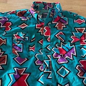 Wrangler Teal and Red brush-popper